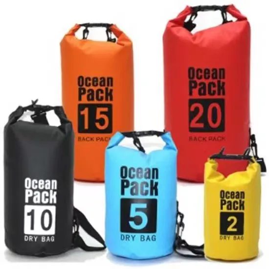 Bolsa seca grande impermeable con tapa enrollable para kayak, rafting, canotaje, natación, Camping, senderismo, pesca en la playa